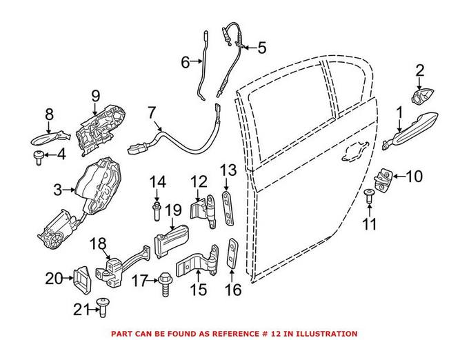 BMW Door Hinge = Rear Driver Side Upper 41527259595